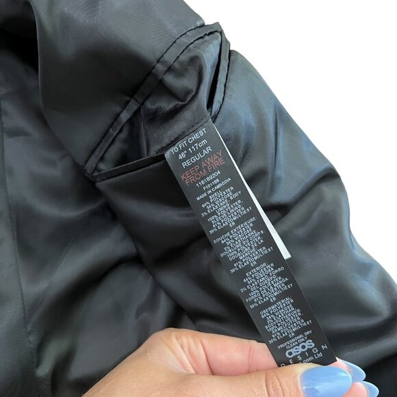 Asos Mens Longline One Button Blazer Brown 46 Regular NWOT Preppy‎ Academia Fall - Picture 11 of 16